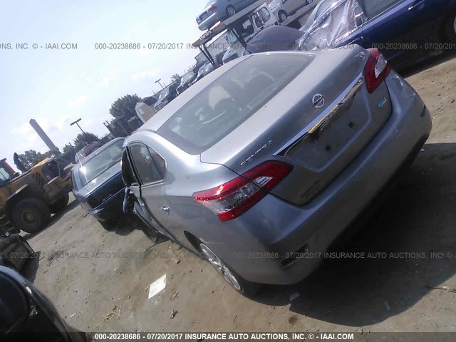 3N1AB7AP5EY338254 - 2014 NISSAN SENTRA S/SV/SR/SL GRAY photo 3