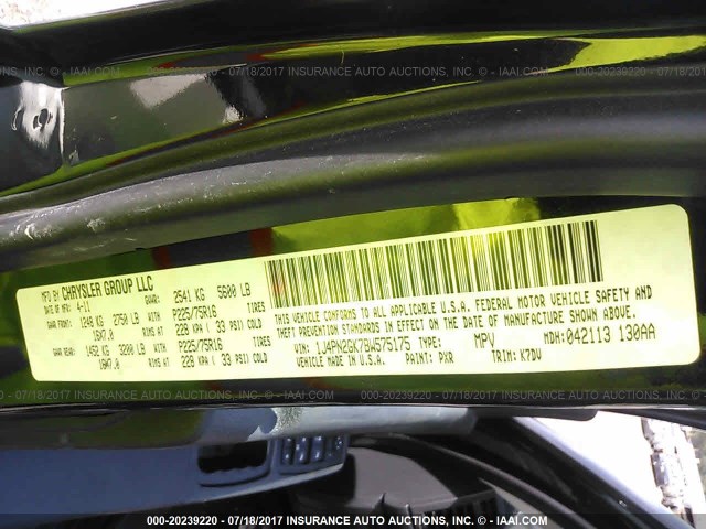 1J4PN2GK7BW575175 - 2011 JEEP LIBERTY SPORT Qara foto 9