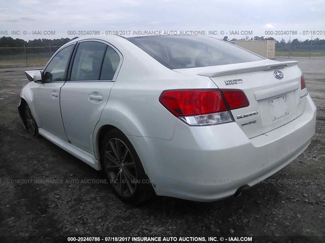 4S3BMCG67D3040430 - 2013 SUBARU LEGACY 2.5I PREMIUM WHITE photo 3