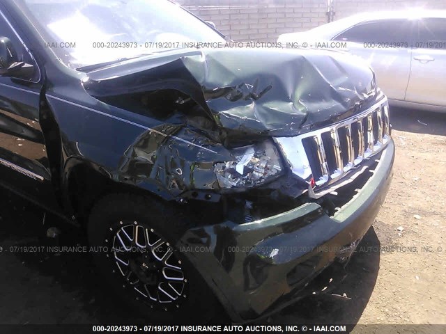 1J4RR4GGXBC570350 - 2011 JEEP GRAND CHEROKEE LAREDO GREEN photo 6