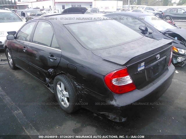 4T1BF32K73U052550 - 2003 TOYOTA CAMRY LE/XLE/SE BLACK photo 3