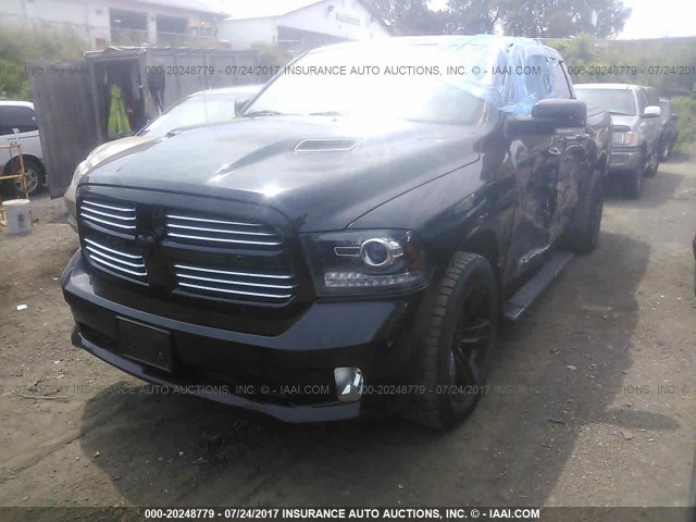 1C6RR7MT4DS682280 - 2013 RAM 1500 SPORT BLACK photo 2