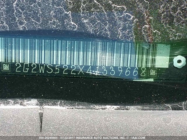 2G2WS522X41339668 - 2004 PONTIAC GRAND PRIX GT2 მწვანე ფოტო 9