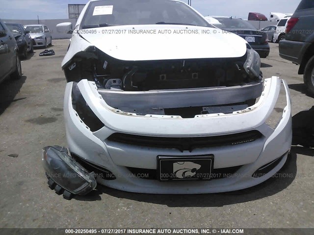 1C3CDFBB8FD319901 - 2015 DODGE DART SXT WHITE photo 6