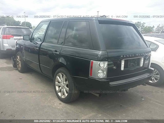 SALMF13447A258569 - 2007 LAND ROVER RANGE ROVER SUPERCHARGED BLACK photo 3