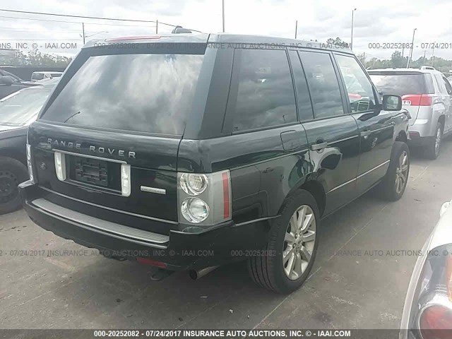 SALMF13447A258569 - 2007 LAND ROVER RANGE ROVER SUPERCHARGED BLACK photo 4