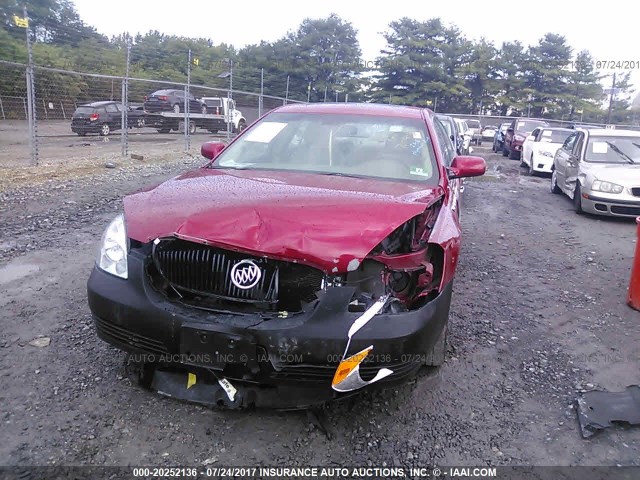 1G4HR57Y86U223501 - 2006 BUICK LUCERNE CXL RED photo 6