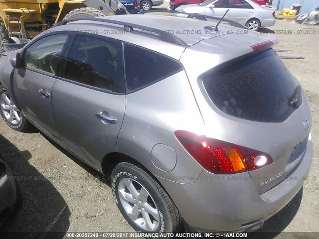 JN8AZ18WX9W154710 - 2009 NISSAN MURANO S/SL/LE SILVER photo 3