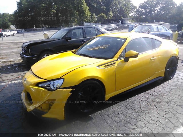 JF1ZNAA19F9706612 - 2015 TOYOTA SCION FR-S ყვითელი ფოტო 2