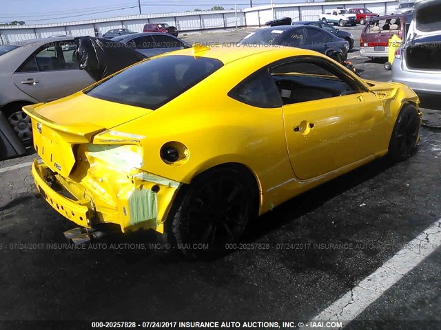 JF1ZNAA19F9706612 - 2015 TOYOTA SCION FR-S ყვითელი ფოტო 4