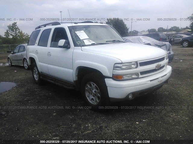 1GNEK13T05R253308 - 2005 CHEVROLET TAHOE K1500 WHITE photo 1