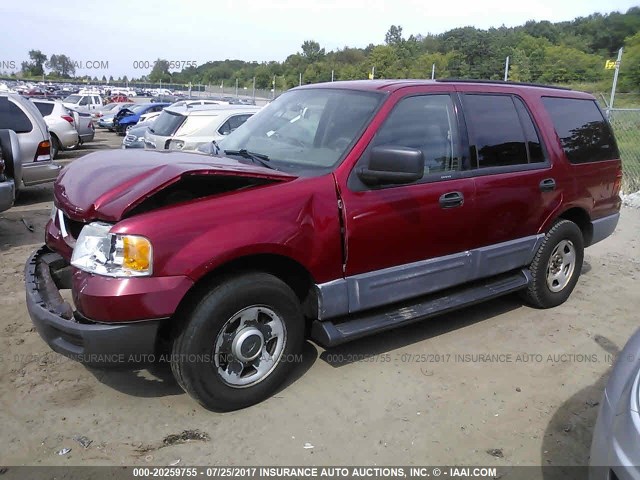 1FMRU13W14LA82600 - 2004 FORD EXPEDITION XLS RED photo 2