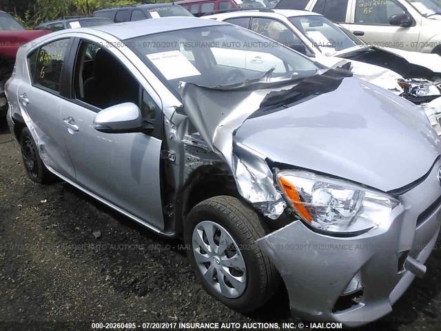 JTDKDTB37D1544307 - 2013 TOYOTA PRIUS C SILVER photo 6