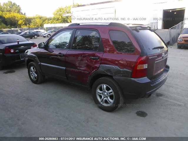 KNDJF723277324619 - 2007 KIA SPORTAGE EX/LX RED photo 3