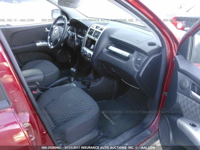 KNDJF723277324619 - 2007 KIA SPORTAGE EX/LX RED photo 5