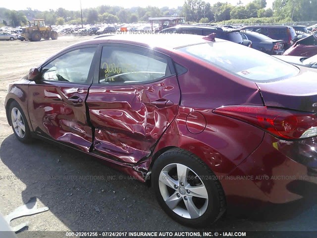 5NPDH4AE0DH328619 - 2013 HYUNDAI ELANTRA GLS/LIMITED RED photo 6