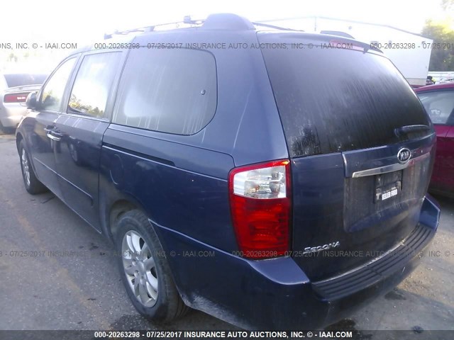 KNDMB233876122674 - 2007 KIA SEDONA EX/LX Navy photo 3