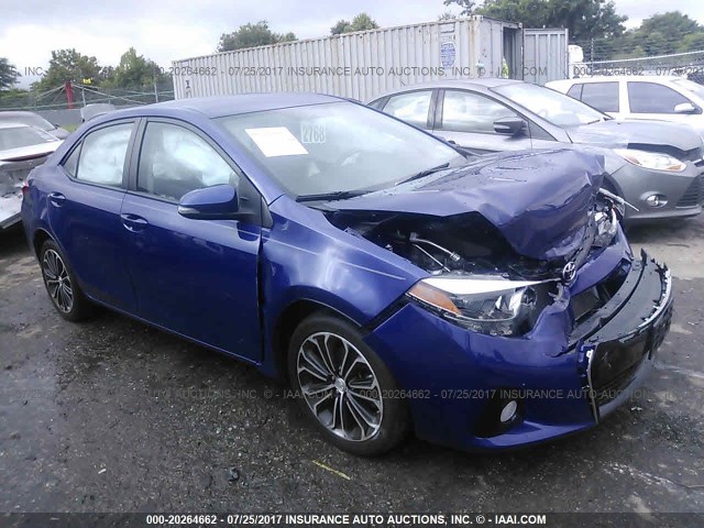 2T1BURHEXEC123075 - 2014 TOYOTA COROLLA L/LE/LE PLS/PRM/S/S PLS BLUE photo 1