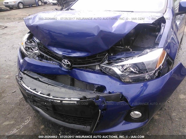 2T1BURHEXEC123075 - 2014 TOYOTA COROLLA L/LE/LE PLS/PRM/S/S PLS BLUE photo 6