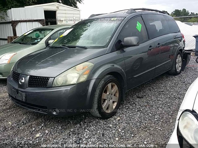 5N1BV28U54N323865 - 2004 NISSAN QUEST S/SE/SL GRAY photo 2