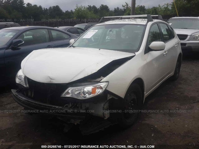 JF1GH61659H813321 - 2009 SUBARU IMPREZA 2.5I WHITE photo 2