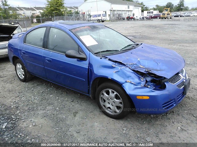 1B3ES56C95D197749 - 2005 DODGE NEON SXT BLUE photo 1