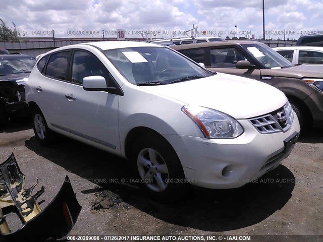 JN8AS5MV7DW125456 - 2013 NISSAN ROGUE S/SV WHITE photo 1