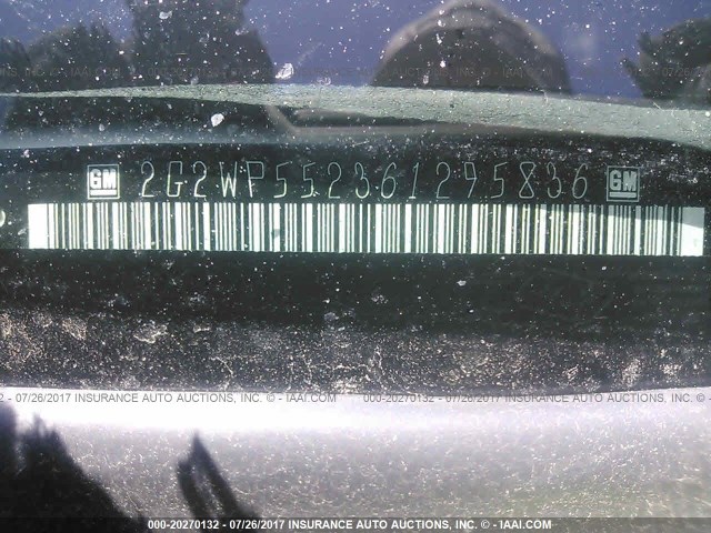 2G2WP552361295836 - 2006 PONTIAC GRAND PRIX WHITE photo 9