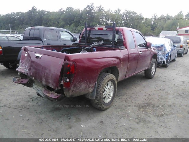 1GCJTCF98B8140563 - 2011 CHEVROLET COLORADO LT MAROON photo 4