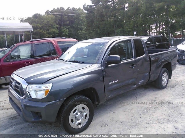 5TFTX4CN2DX022067 - 2013 TOYOTA TACOMA ACCESS CAB Grau Foto 2