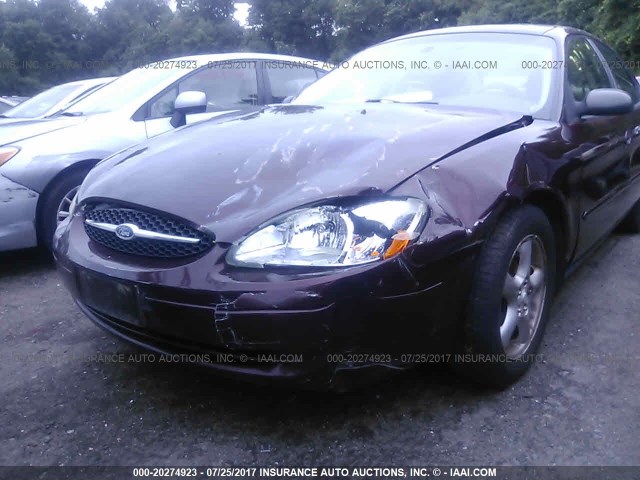 1FAFP52U4YA206467 - 2000 FORD TAURUS LX RED photo 6