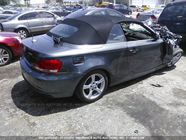 WBAUL7C56DVU09070 - 2013 BMW 128 I GRAY photo 4