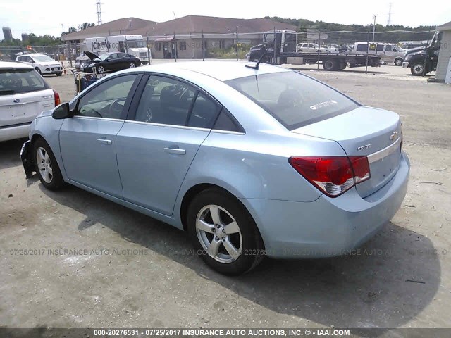 1G1PF5SC4C7147816 - 2012 CHEVROLET CRUZE LT Light Blue photo 3