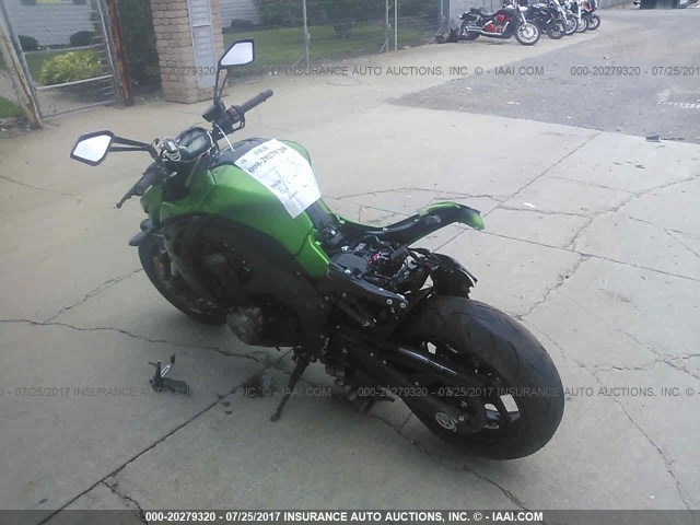 JKAZRCG18FA006154 - 2015 KAWASAKI ZR1000 G GREEN photo 3