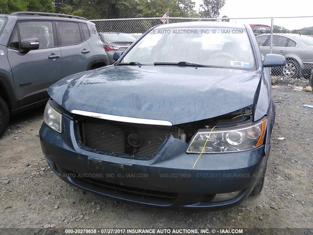 5NPEU46C76H135197 - 2006 HYUNDAI SONATA GLS/LX BLUE photo 6