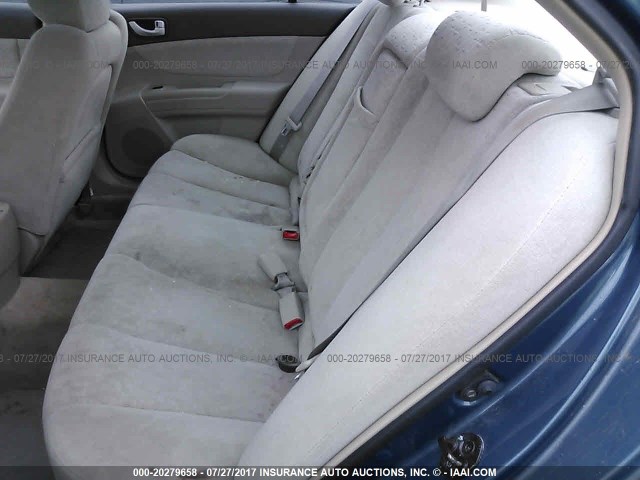 5NPEU46C76H135197 - 2006 HYUNDAI SONATA GLS/LX BLUE photo 8