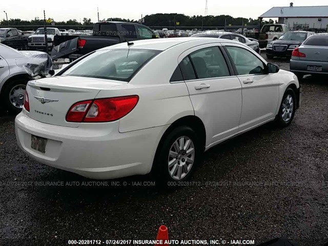 1C3LC46K18N285489 - 2008 CHRYSLER SEBRING LX WHITE photo 4