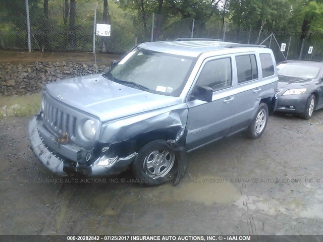 1C4NJRBBXED595526 - 2014 JEEP PATRIOT SPORT BLUE photo 2