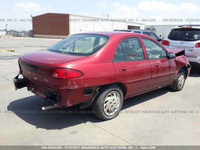 3FAFP13P42R174702 - 2002 FORD ESCORT RED photo 4