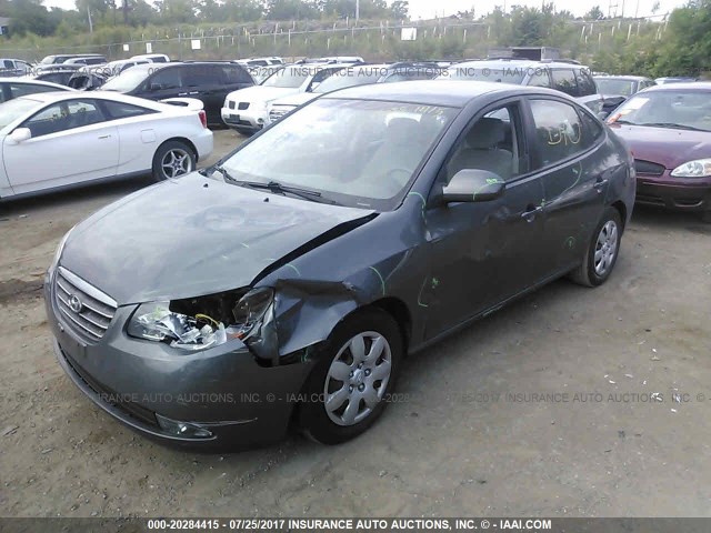 KMHDU46D89U693540 - 2009 HYUNDAI ELANTRA GLS/SE GRAY photo 2