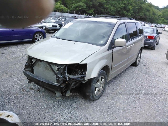 2D8HN54119R596227 - 2009 DODGE GRAND CARAVAN SXT GOLD photo 2