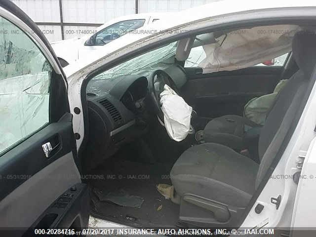 3N1AB6AP1CL783269 - 2012 NISSAN SENTRA 2.0/2.0S/SR/2.0SL WHITE photo 5