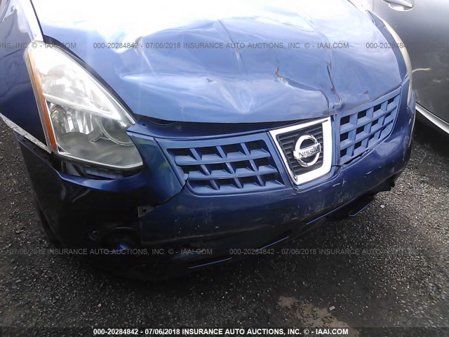 JN8AS58V38W138642 - 2008 NISSAN ROGUE S/SL BLUE photo 6