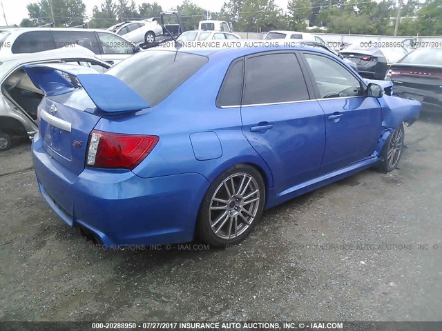 JF1GV8J62BL510553 - 2011 SUBARU IMPREZA WRX STI BLUE photo 4