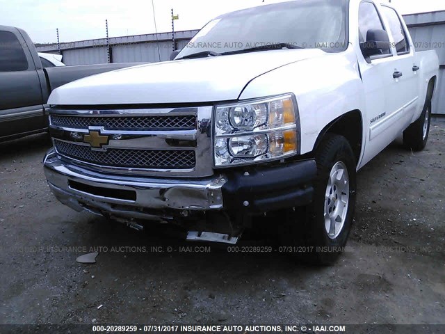 3GCPCSE04DG191529 - 2013 CHEVROLET SILVERADO C1500 LT WHITE photo 6