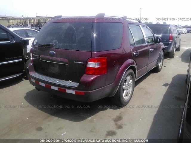 1FMZK06196GA01693 - 2006 FORD FREESTYLE LIMITED MAROON photo 4