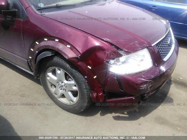 1FMZK06196GA01693 - 2006 FORD FREESTYLE LIMITED MAROON photo 6