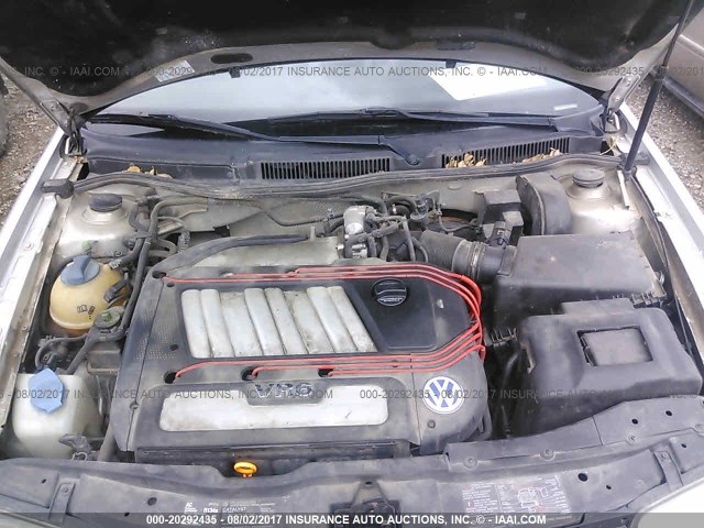 3VWTG69M31M086661 - 2001 VOLKSWAGEN JETTA GLX SILVER photo 10