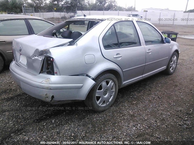 3VWTG69M31M086661 - 2001 VOLKSWAGEN JETTA GLX SILVER photo 4