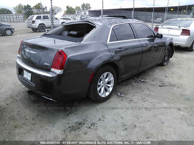 2C3CCAAG3FH931865 - 2015 CHRYSLER 300 LIMITED GRAY photo 4